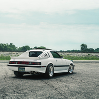 White 1985 Mazda RX-7 on Silver/Chrome Belak Series2