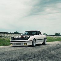 White 1985 Mazda RX-7 on Silver/Chrome Belak Series2