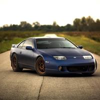 Blue 1993 Nissan 300ZX on Bronze Enkei RPF1