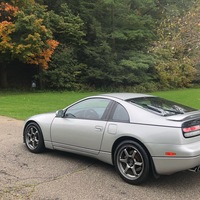 Silver/Chrome 1990 Nissan 300ZX on Gray Prodrive GC-06D
