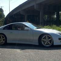 White 1993 Nissan 300ZX on Gold Vertini Monaco
