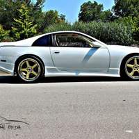 White 1993 Nissan 300ZX on Gold Vertini Monaco