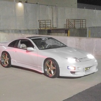 White 1993 Nissan 300ZX on Gold Vertini Monaco