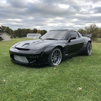 Black 1994 Mazda RX-7 on Gray Forgeline ZX3P