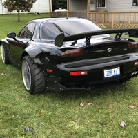 Black 1994 Mazda RX-7 on Gray Forgeline ZX3P