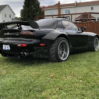 Black 1994 Mazda RX-7 on Gray Forgeline ZX3P
