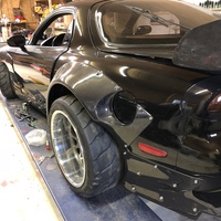 Black 1994 Mazda RX-7 on Gray Forgeline ZX3P