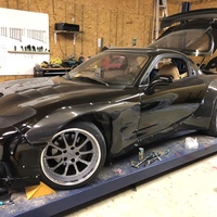 Black 1994 Mazda RX-7 on Gray Forgeline ZX3P