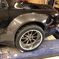 Black 1994 Mazda RX-7 on Gray Forgeline ZX3P