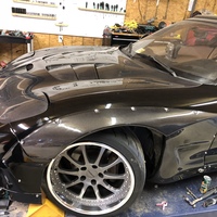 Black 1994 Mazda RX-7 on Gray Forgeline ZX3P