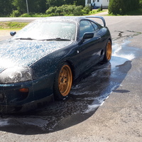 Blue 1995 Toyota Supra on Gold F1R F21