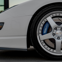 White 1990 Nissan 300ZX on Silver/Chrome 5zigen 5ZR Copse