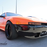 Orange 1989 Toyota Supra on Black Pro Comp Xtreme Series 52