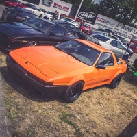 Orange 1989 Toyota Supra on Black Pro Comp Xtreme Series 52