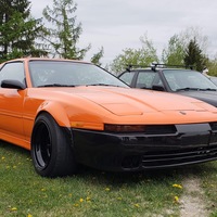 Orange 1989 Toyota Supra on Black Pro Comp Xtreme Series 52