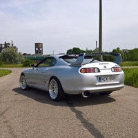 Silver/Chrome 1993 Toyota Supra on Silver/Chrome Japan Racing JR10