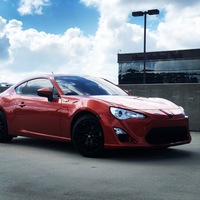 Orange 2013 Scion FR-S on Black Motegi Racing MR118