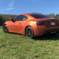 Orange 2013 Scion FR-S on Black Motegi Racing MR118