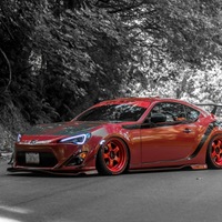Red 2015 Scion FR-S on Red JNC 017