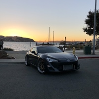 Black 2015 Scion FR-S on Gold TRAKLite Holeshot