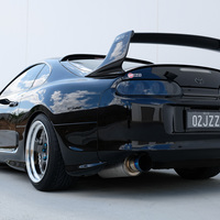 Black 1993 Toyota Supra on Gray Work Meister S1 3P