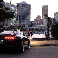 Black 1993 Toyota Supra on Gray Work Meister S1 3P