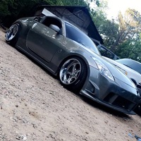 Silver/Chrome 2003 Nissan 350Z on Silver/Chrome Work VS-KF