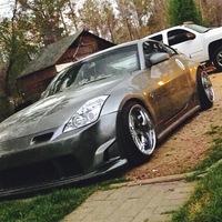 Silver/Chrome 2003 Nissan 350Z on Silver/Chrome Work VS-KF