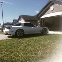 White 1993 Mazda RX-7 on Silver/Chrome F1R F21
