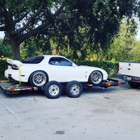 White 1993 Mazda RX-7 on Silver/Chrome F1R F21