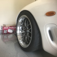 White 1993 Mazda RX-7 on Silver/Chrome F1R F21