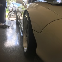 White 1993 Mazda RX-7 on Silver/Chrome F1R F21