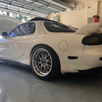 White 1993 Mazda RX-7 on Silver/Chrome F1R F21