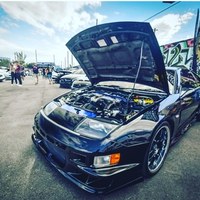 Black 1991 Nissan 300ZX on Black Volk Racing SF Winning