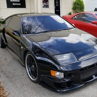Black 1991 Nissan 300ZX on Black Volk Racing SF Winning