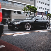 Black 1993 Toyota Supra on Silver/Chrome SSR Professor MS3