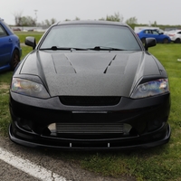 Black 2004 Hyundai Tiburon on Gray Rota G-Force