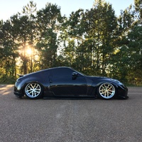 Black 2010 Nissan 370Z on Silver/Chrome Weds Kranze LXZ