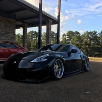Black 2010 Nissan 370Z on Silver/Chrome Weds Kranze LXZ