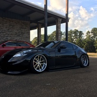 Black 2010 Nissan 370Z on Silver/Chrome Weds Kranze LXZ