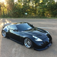 Black 2010 Nissan 370Z on Silver/Chrome Weds Kranze LXZ
