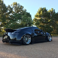 Black 2010 Nissan 370Z on Silver/Chrome Weds Kranze LXZ