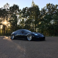 Black 2010 Nissan 370Z on Silver/Chrome Weds Kranze LXZ