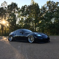 Black 2010 Nissan 370Z on Silver/Chrome Weds Kranze LXZ