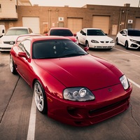 Red 1995 Toyota Supra on Silver/Chrome Varrstoen ES2