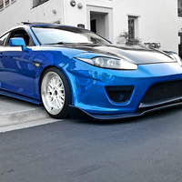 Blue 2007 Hyundai Tiburon on White STR Racing 601