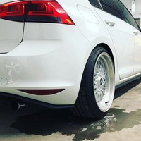 White 2015 Volkswagen GTI Rabbit on Silver/Chrome JNC 004