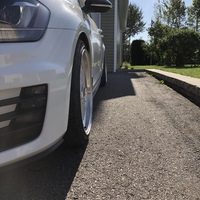 White 2015 Volkswagen GTI Rabbit on Silver/Chrome JNC 004