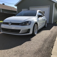 White 2015 Volkswagen GTI Rabbit on Silver/Chrome JNC 004