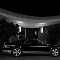 Black 1991 Eunos Cosmo on Silver/Chrome F1R F21